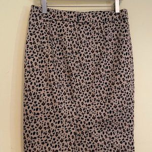 J. Crew leopard no. 2 pencil skirt size 4